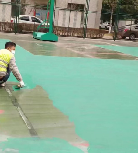 大渡口球场地面翻新